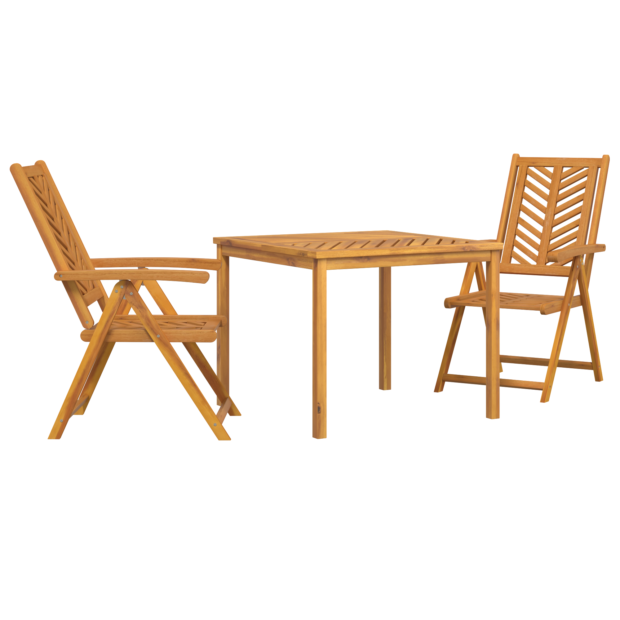 Hage Spisegruppe 3 pcs Brun 90 x 90 x 74 cm heltre akasie