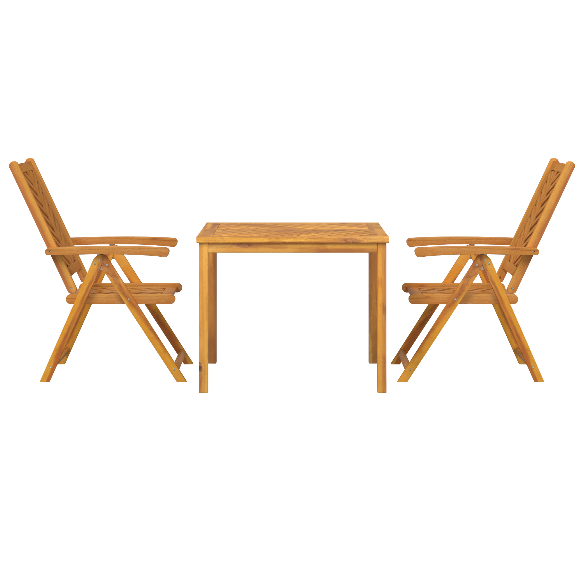 Hage Spisegruppe 3 pcs Brun 90 x 90 x 74 cm heltre akasie