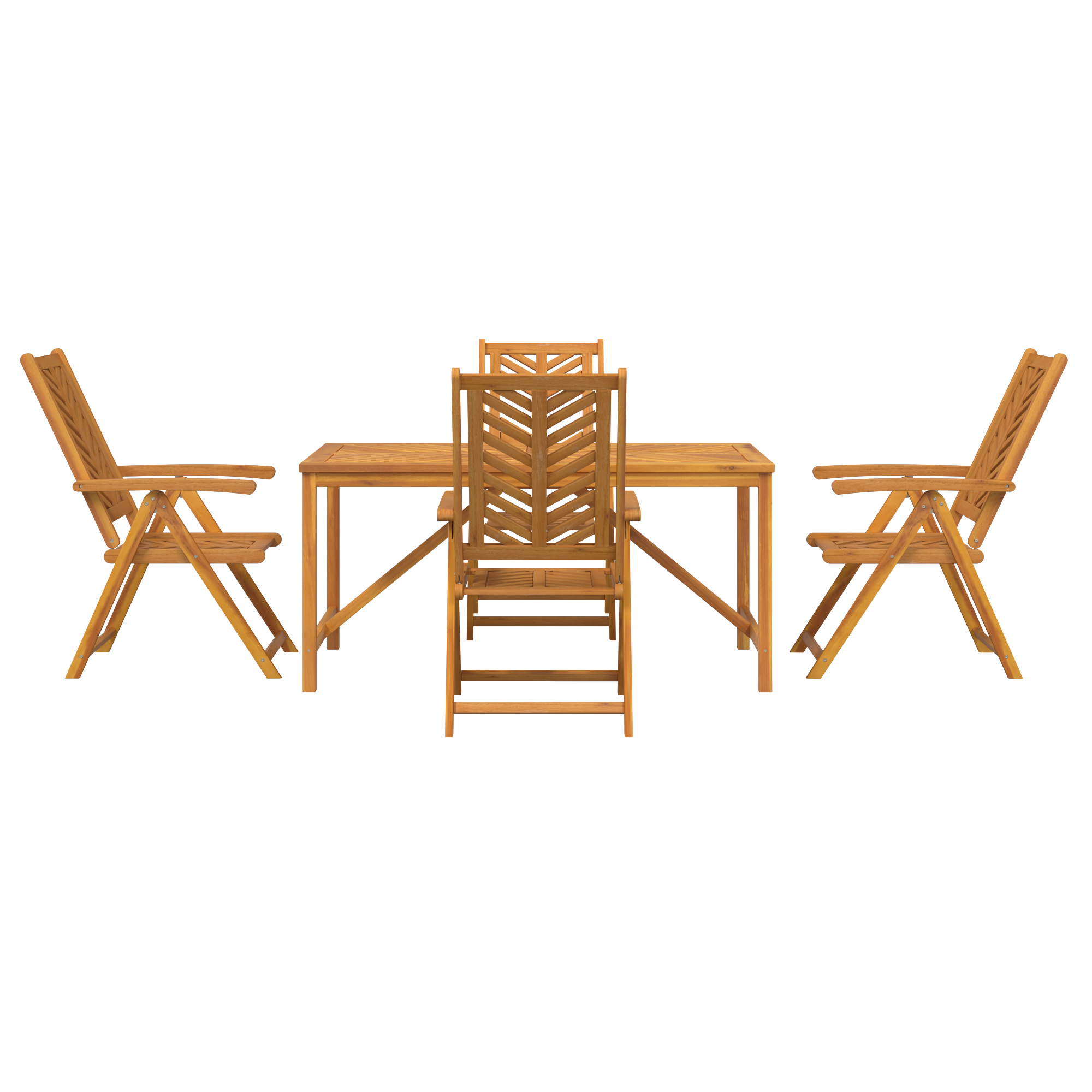 Hage Spisegruppe 5 pcs Brun 150 x 90 x 74 cm heltre akasie