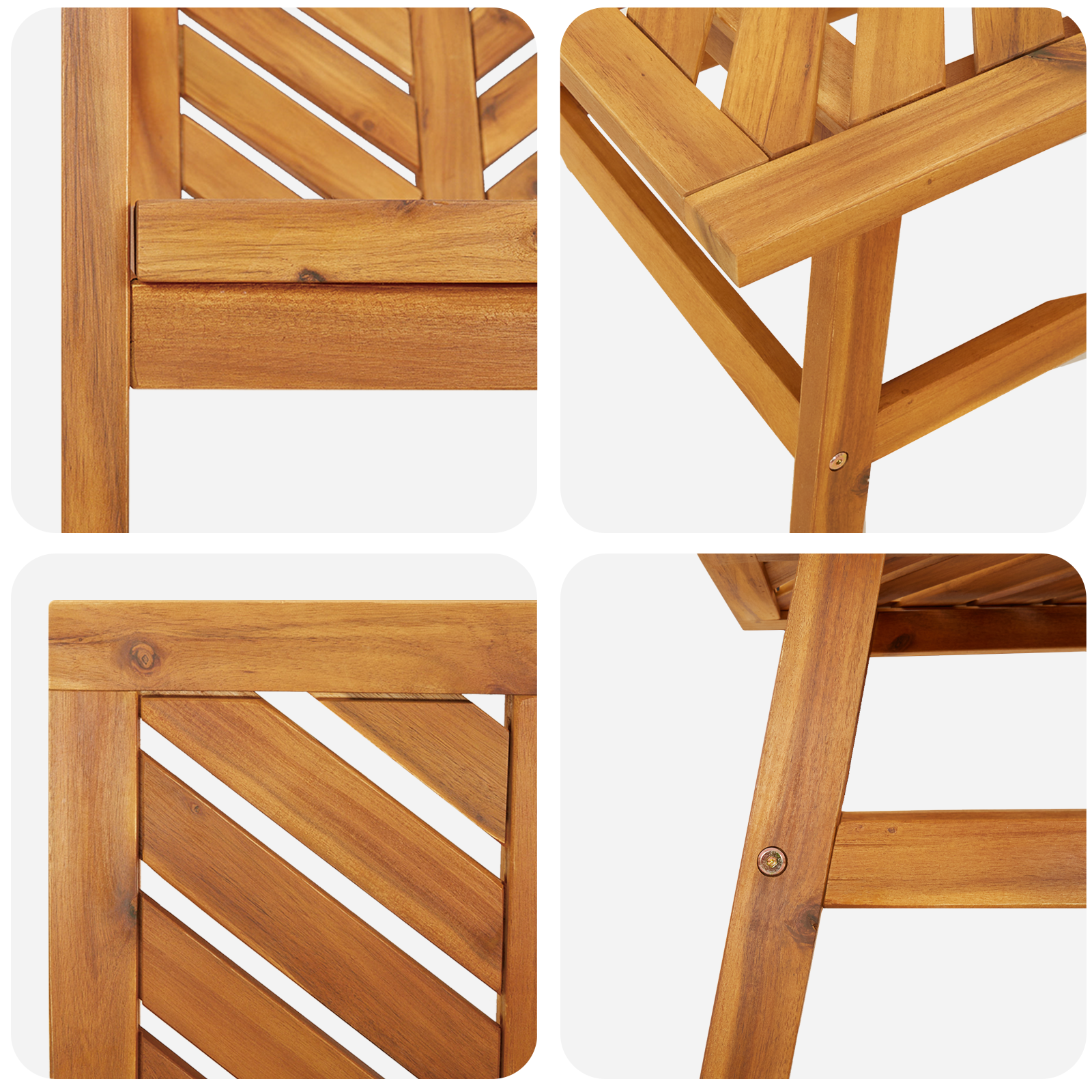 Hage lounge sett 2 pcs Brun Massivt akasietre