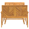 Hage lounge sett 2 pcs Brun Massivt akasietre