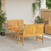 Hage lounge sett 2 pcs Brun Massivt akasietre