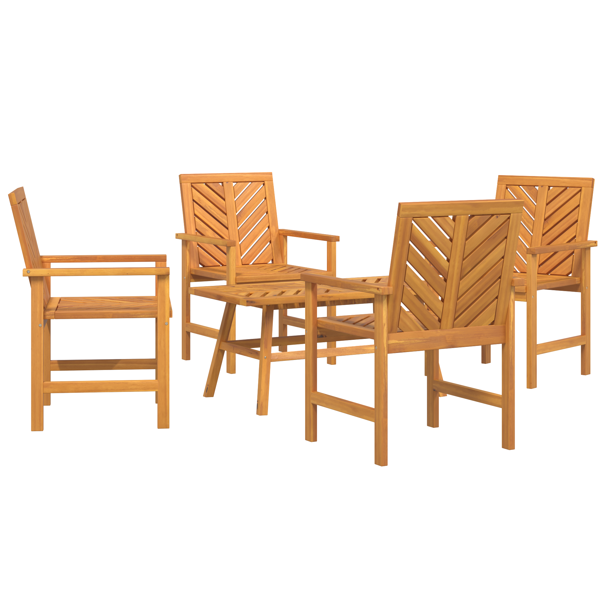 Hage lounge sett 3 pcs Brun Massivt akasietre