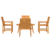 Hage lounge sett 3 pcs Brun Massivt akasietre