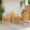 Hage lounge sett 3 pcs Brun Massivt akasietre