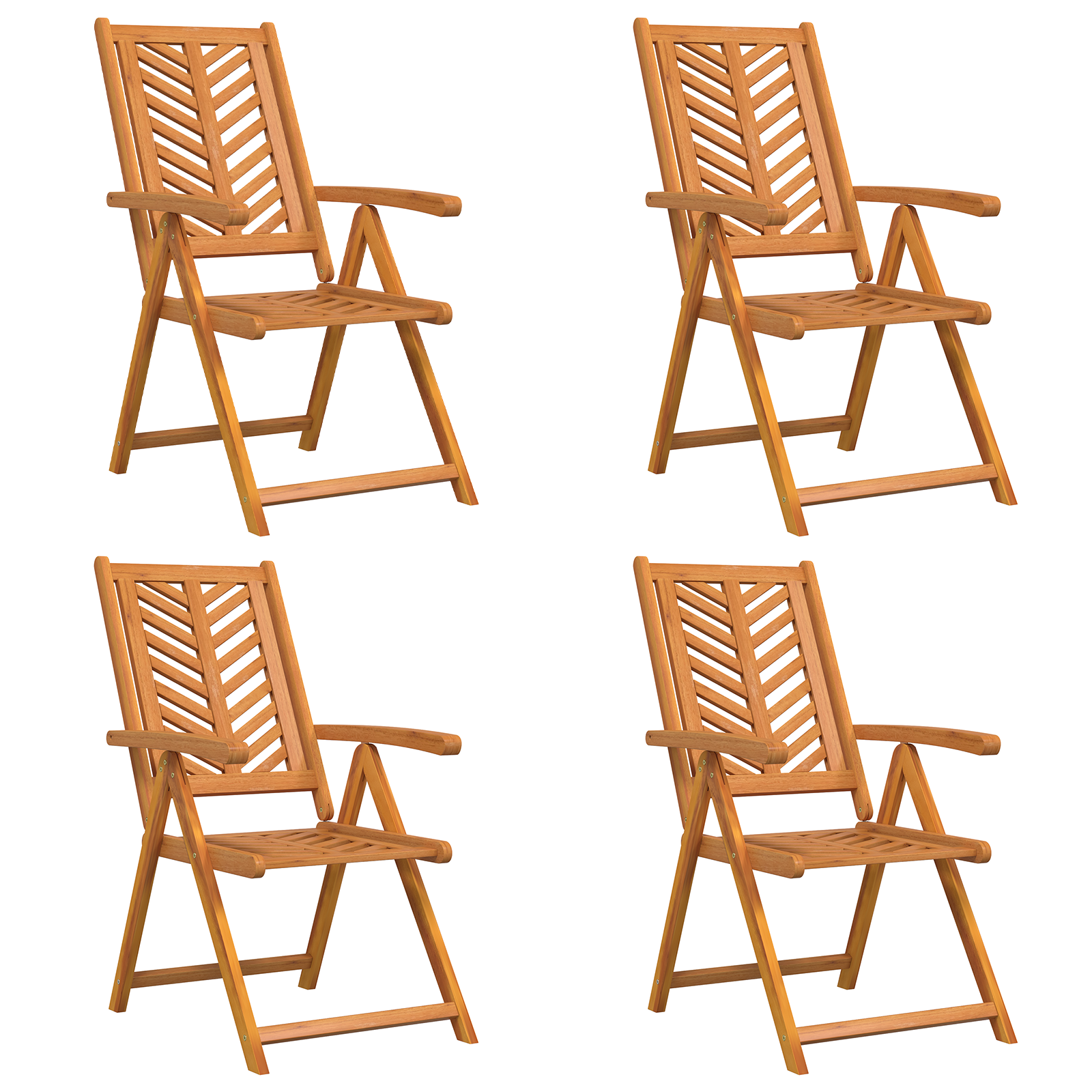 Recliner stol 4 pcs Brun 57 x 71 x 90cm tre