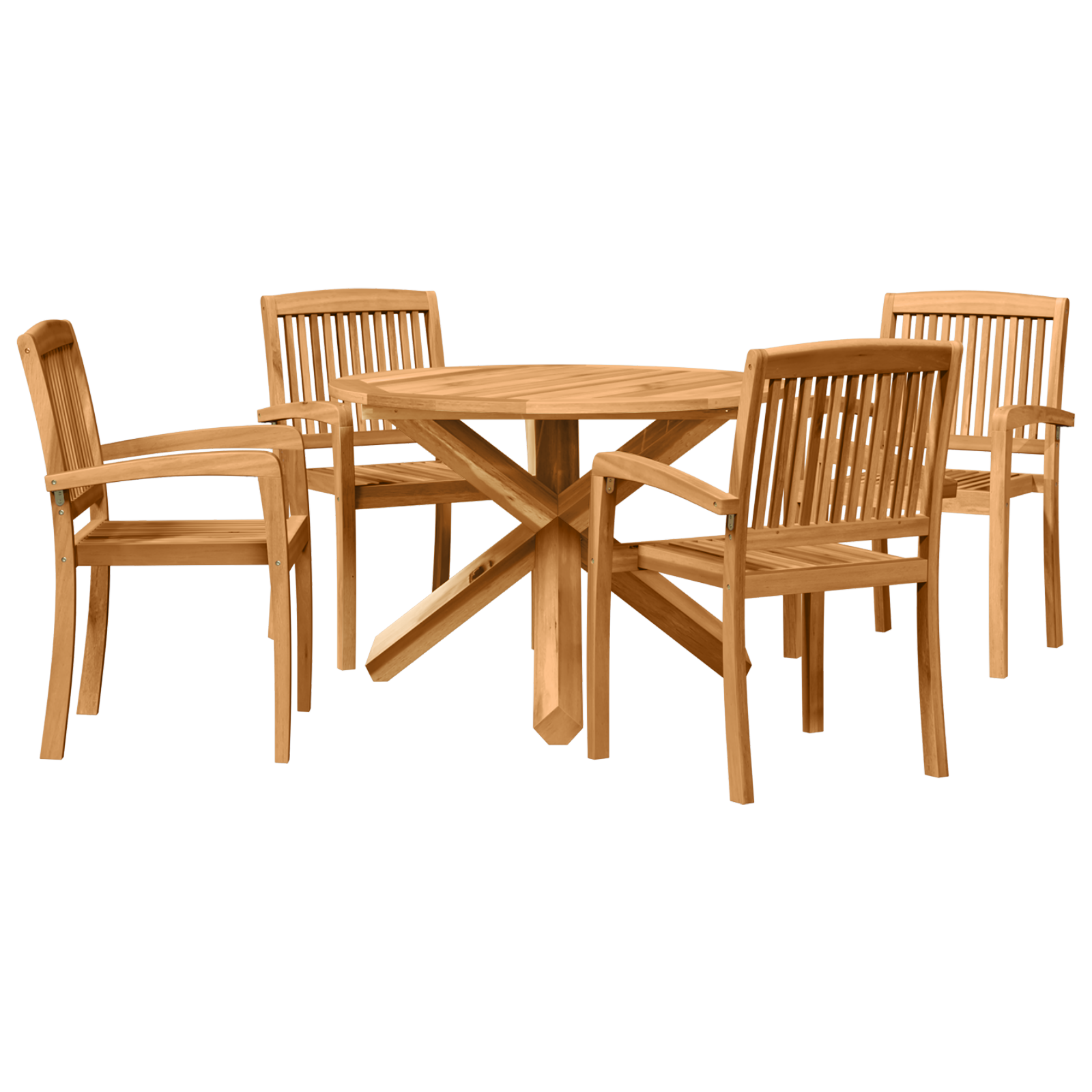 Hage Spisegruppe 3 pcs Brun Solid Akasietre