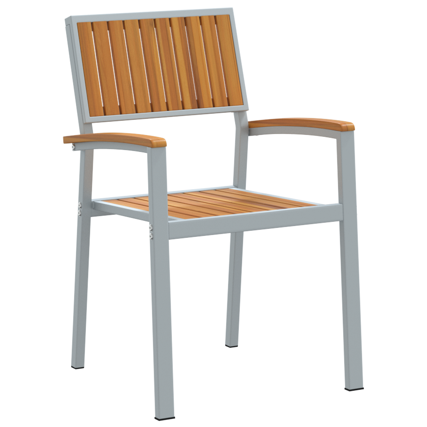 Hage Spisegruppe 7 pcs Grå Solid akasietre