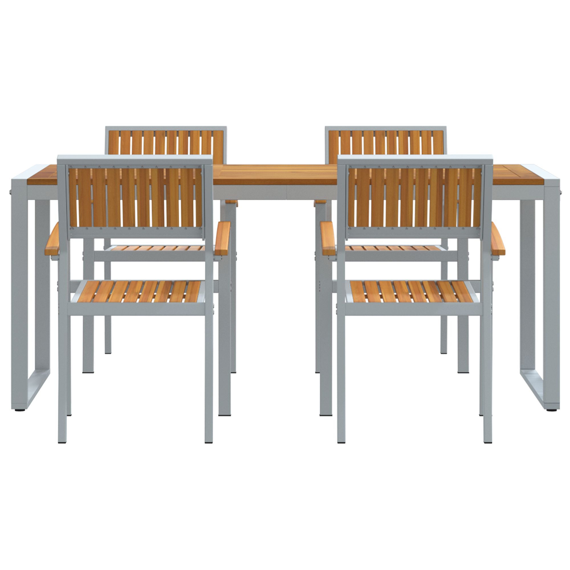 Hage Spisegruppe 5 pcs Grå og brun 180 x 90 x 75 cm