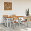 Hage Spisegruppe 5 pcs Grå og brun 180 x 90 x 75 cm
