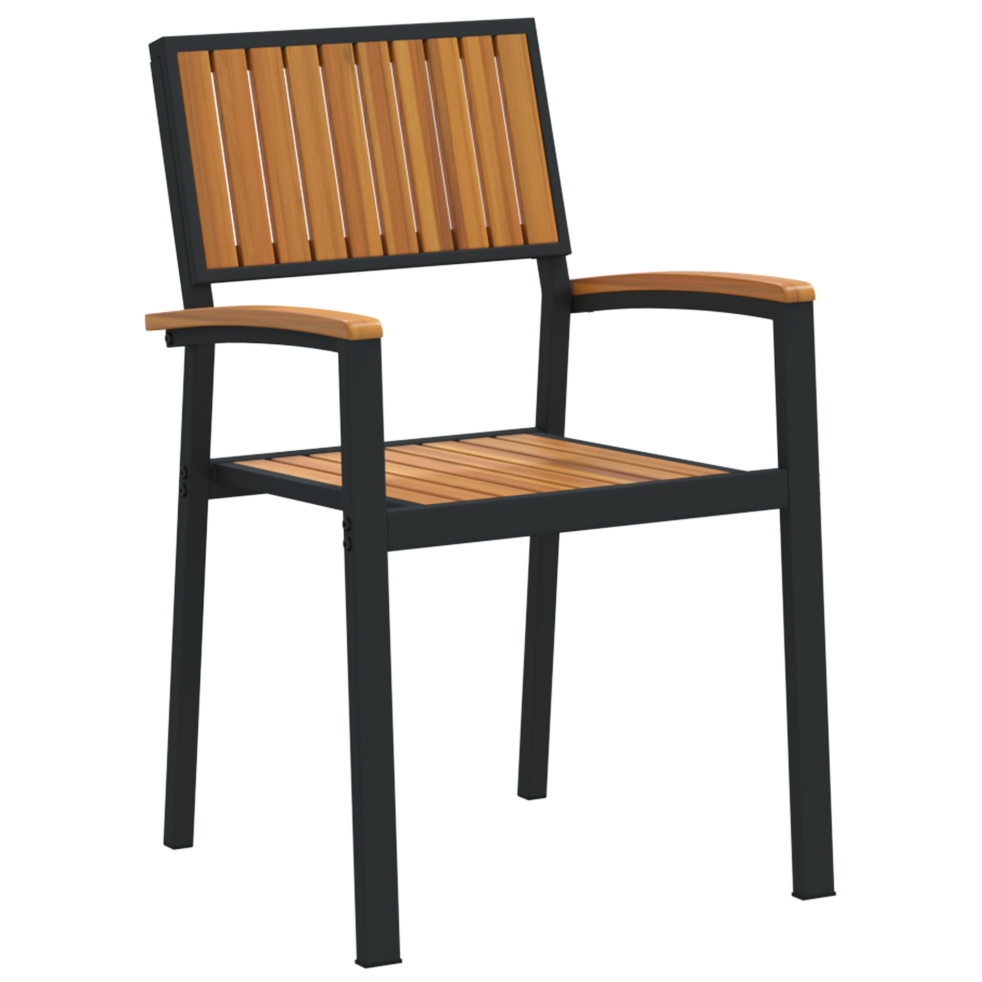 Hage Spisegruppe 7 pcs Svart og brun 140 x 80 x 75 cm