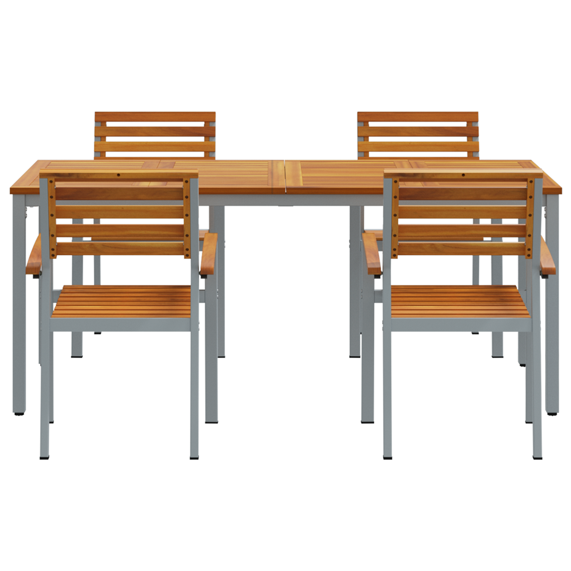 Hage Spisegruppe 5 pcs Grå og brun 180 x 90 x 75 cm