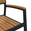 Hage Spisegruppe 5 pcs Svart og brun 180 x 90 x 75 cm