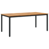 Hage Spisegruppe 5 pcs Svart og brun 180 x 90 x 75 cm