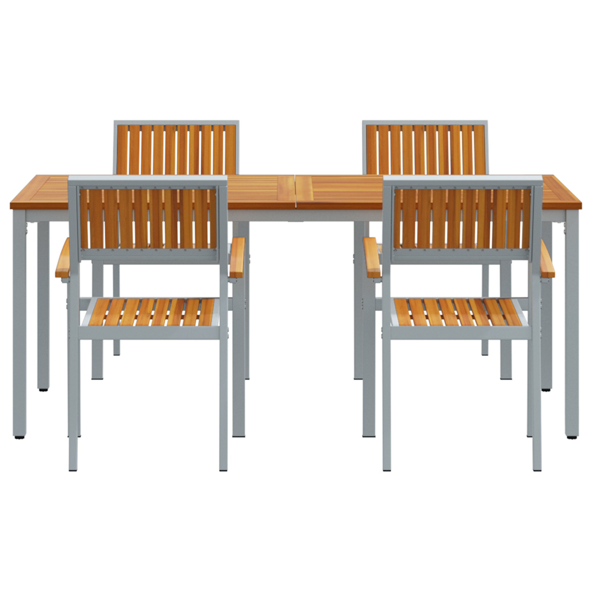 Hage Spisegruppe 5 pcs Grå og brun 180 x 90 x 75 cm