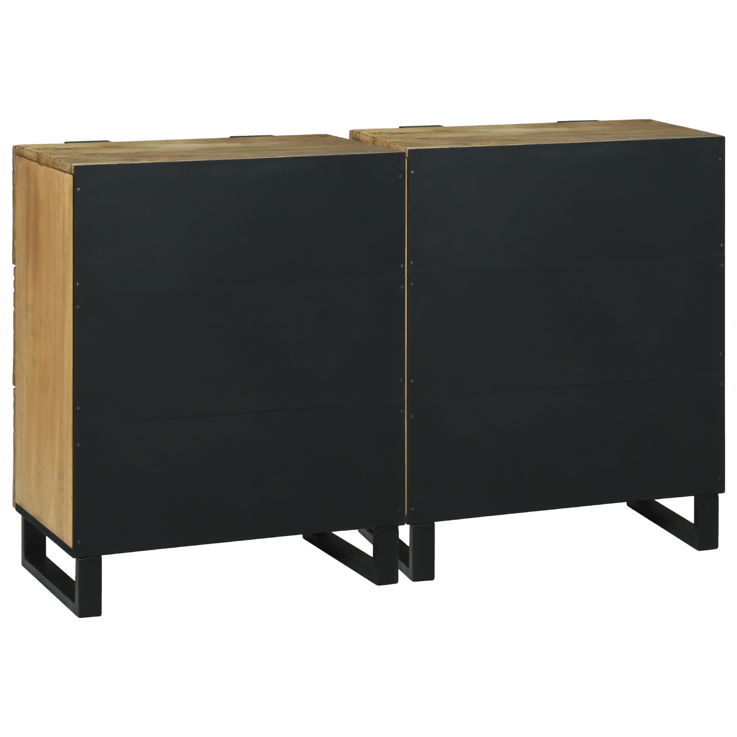 Sidebord Sett 2 pcs Naturlig 120 x 33,5 x 75 cm