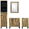 Baderomsinnredningssett med skuff 4 pcs Brun 38 x 33 x 160 cm