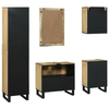 Baderomsinnredningssett med skuff 5 pcs Brun 38 x 33 x 160 cm