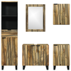 Baderomsinnredningssett med skuff 5 pcs Brun 38 x 33 x 160 cm