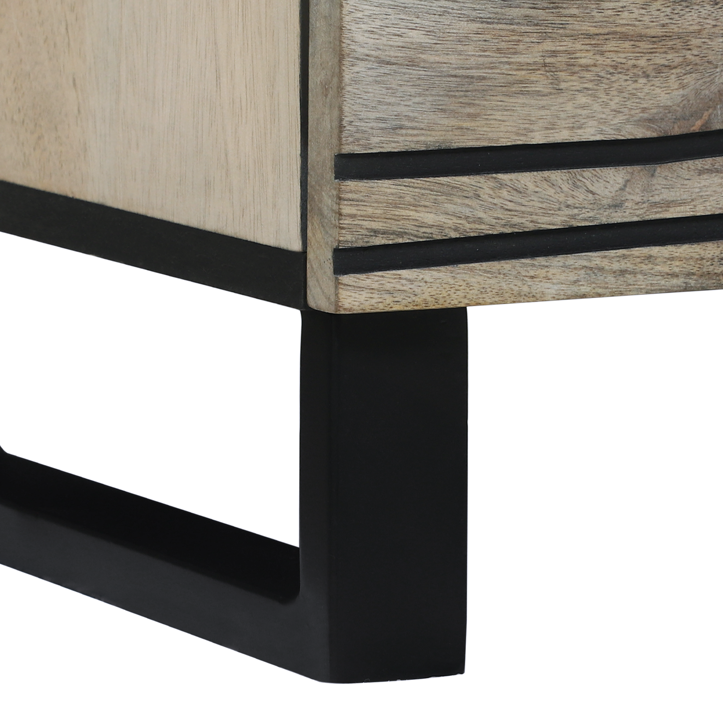 Sidebord Sett 2 pcs Hvit 120 x 33,5 x 75 cm Massiv mango tre