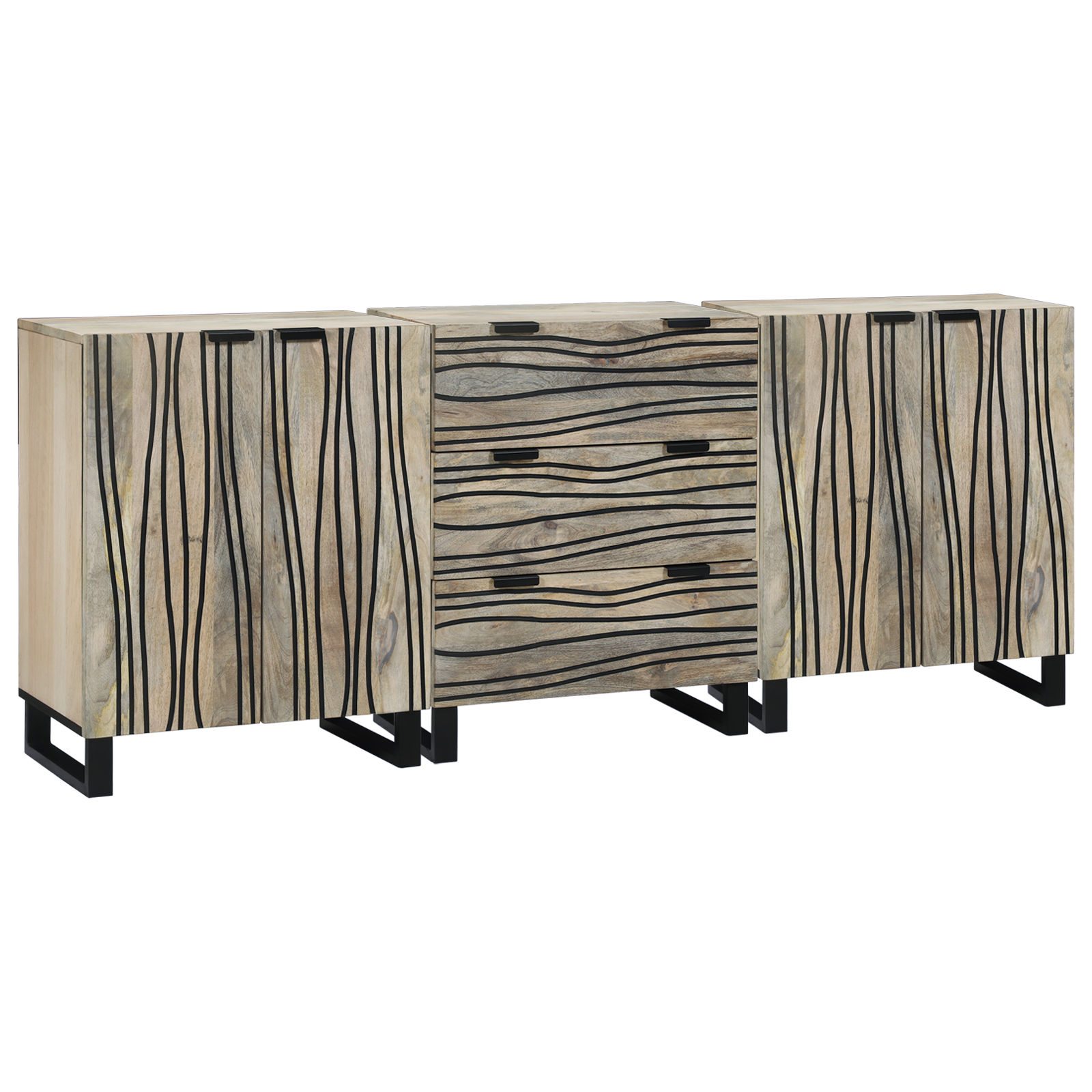 Baderomsinnredningssett med skuff 3 pcs Hvit 180 x 33 x 75 cm