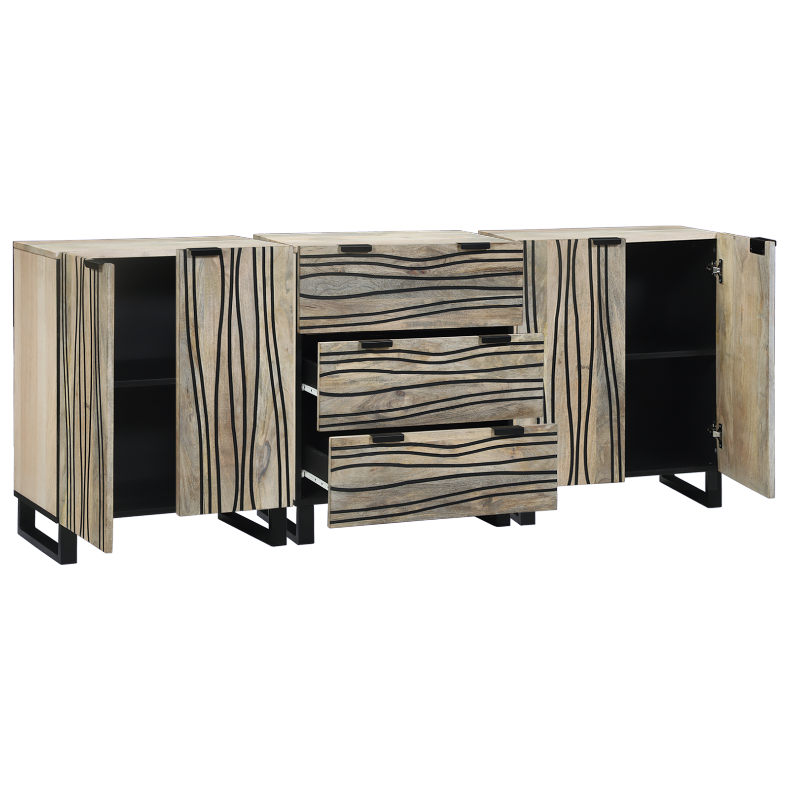 Baderomsinnredningssett med skuff 3 pcs Hvit 180 x 33 x 75 cm