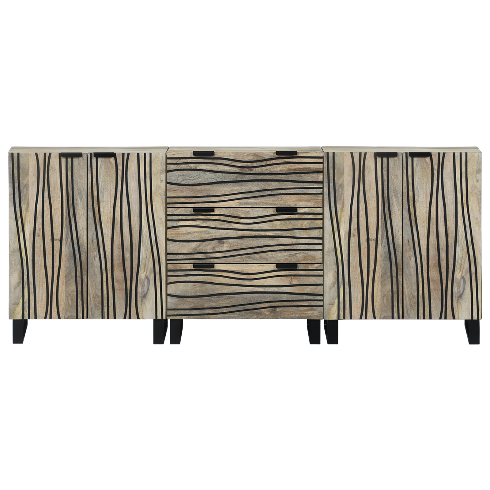 Baderomsinnredningssett med skuff 3 pcs Hvit 180 x 33 x 75 cm