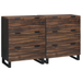 Sidebord Sett 2 pcs Valnøtt 120 x 33,5 x 75 cm Massiv mango tre