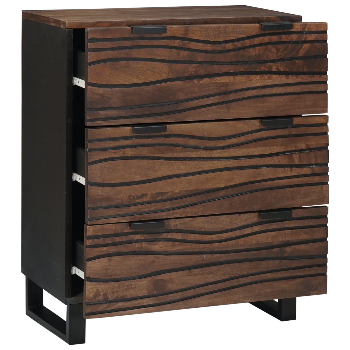 Sidebord Sett 2 pcs Valnøtt 120 x 33,5 x 75 cm Massiv mango tre