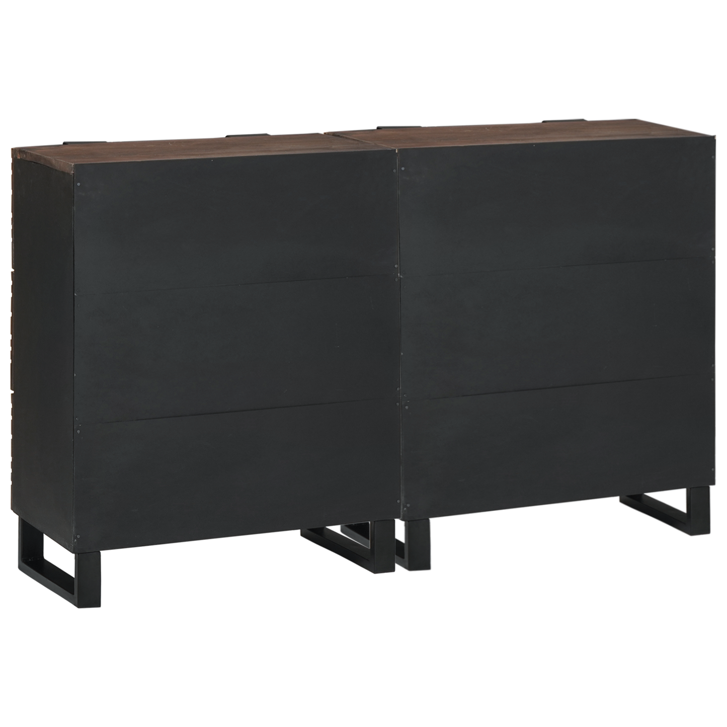 Sidebord Sett 2 pcs Valnøtt 120 x 33,5 x 75 cm Massiv mango tre