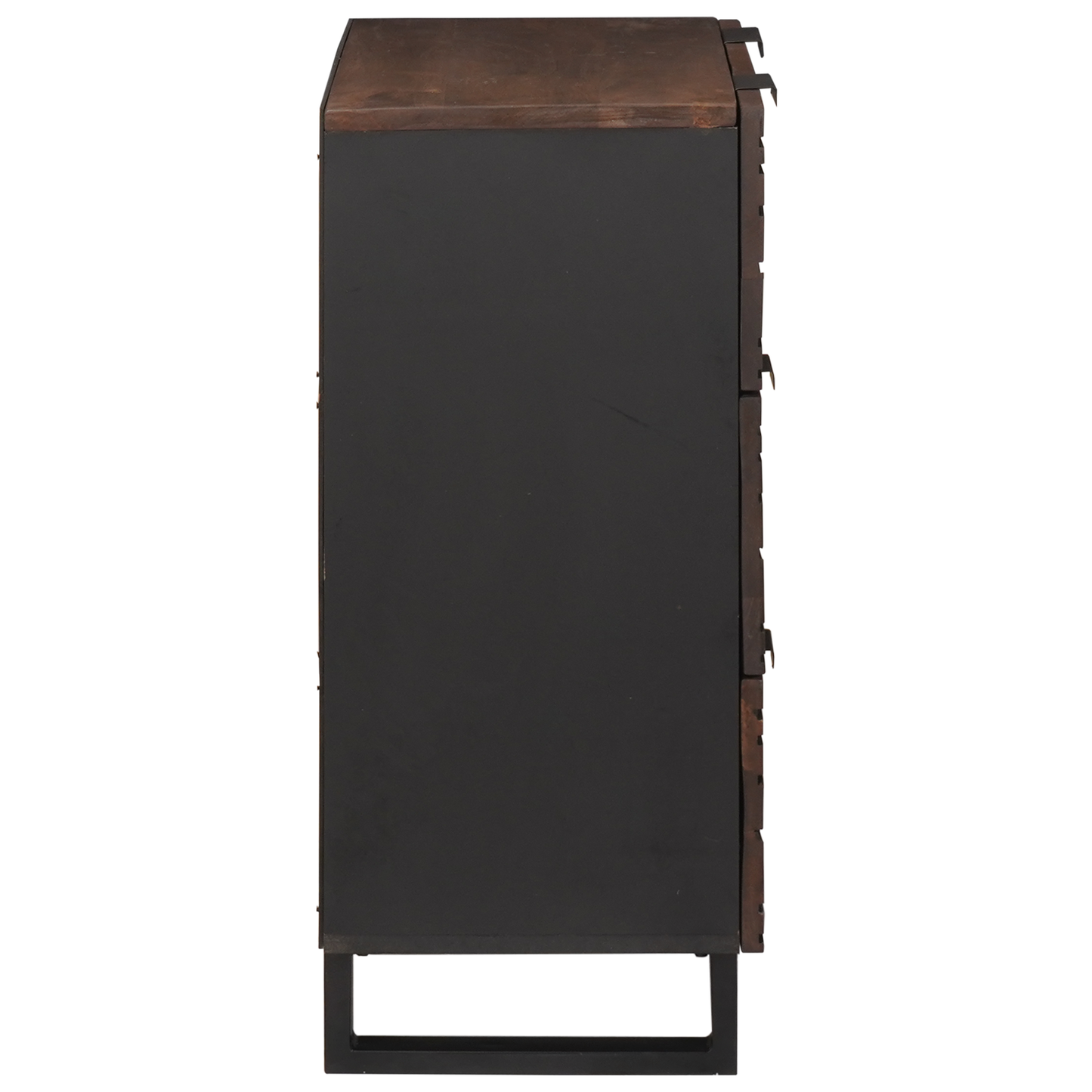 Sidebord Sett 2 pcs Valnøtt 120 x 33,5 x 75 cm Massiv mango tre