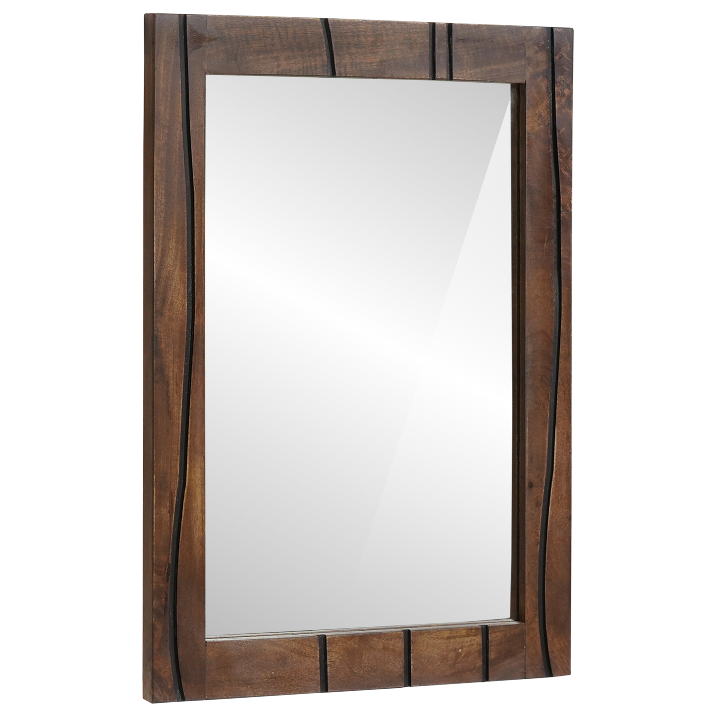 Baderomsskapsett 2 pcs Valnøtt Brun Massiv mango tre