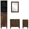 Baderomsinnredningssett med skuff 4 pcs Hvit 38 x 33 x 160 cm