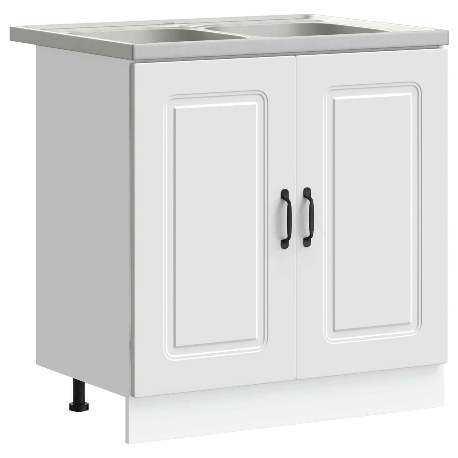 Kjøkkenskap Kalmar 2 pcs Hvit 80 x 46 x 81.5 cm Konstruert tre