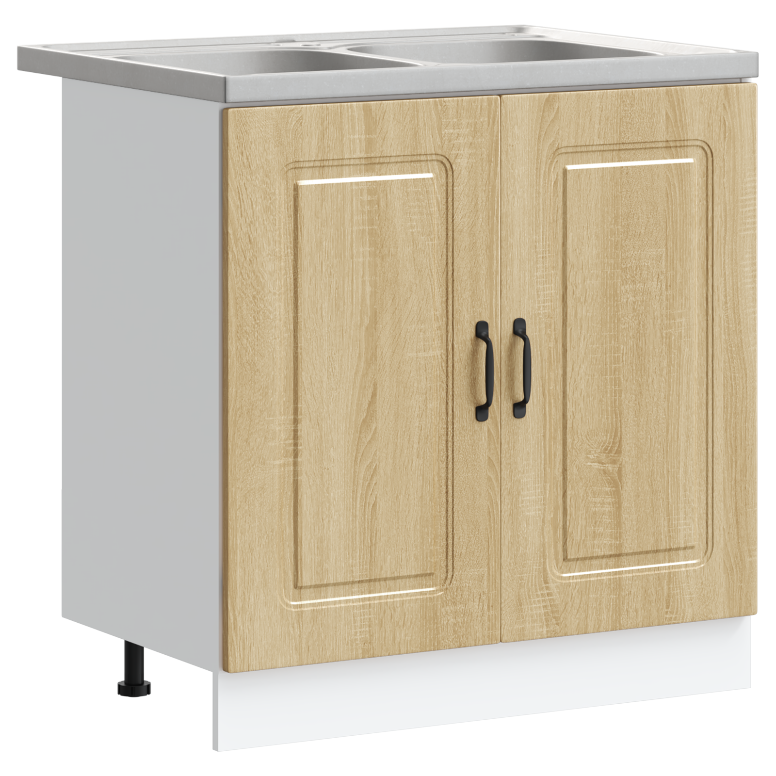 Kjøkkenskap Kalmar 2 pcs Brun 80 x 46 x 81.5 cm Konstruert tre