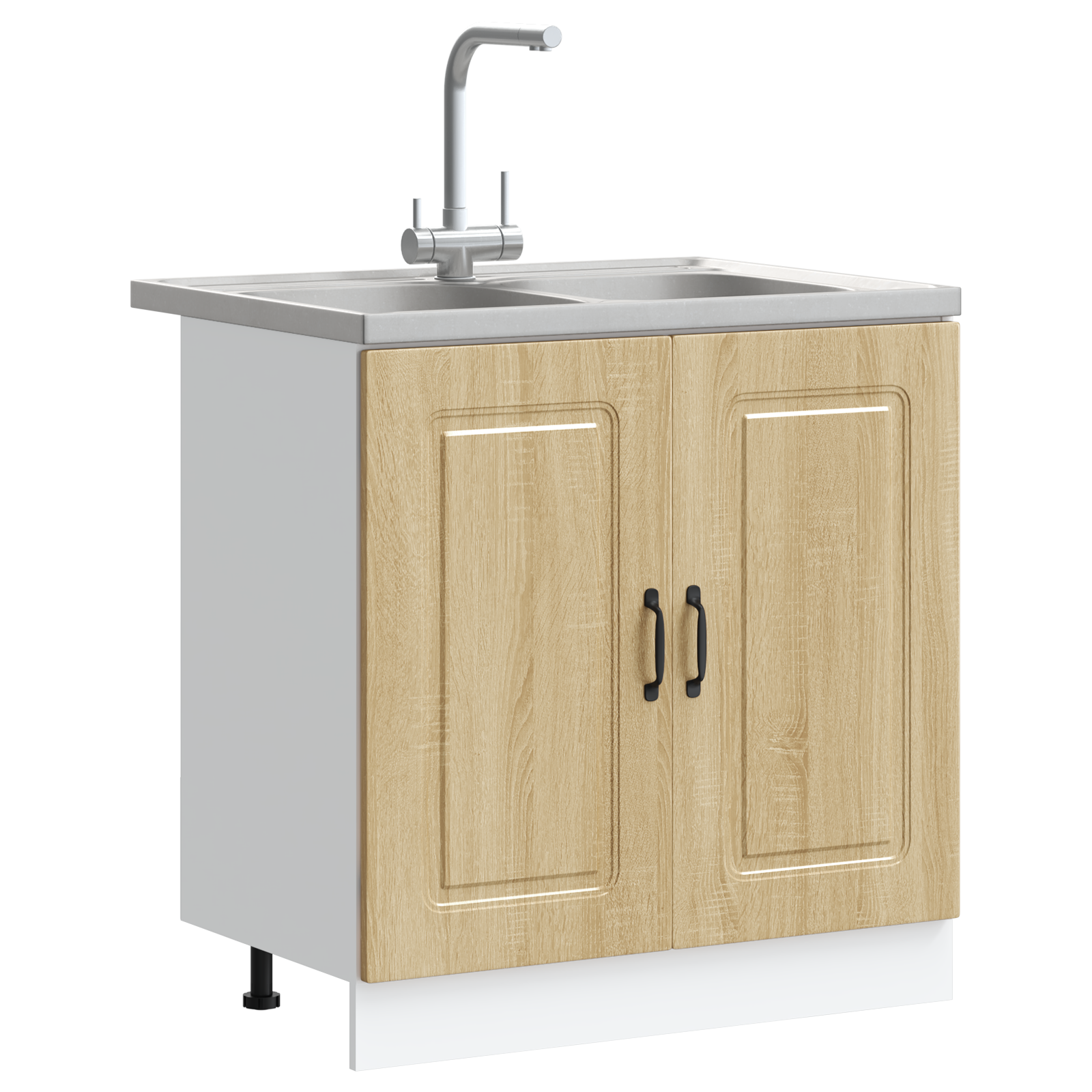 Kjøkkenskap Kalmar 2 pcs Brun 80 x 46 x 81.5 cm Konstruert tre