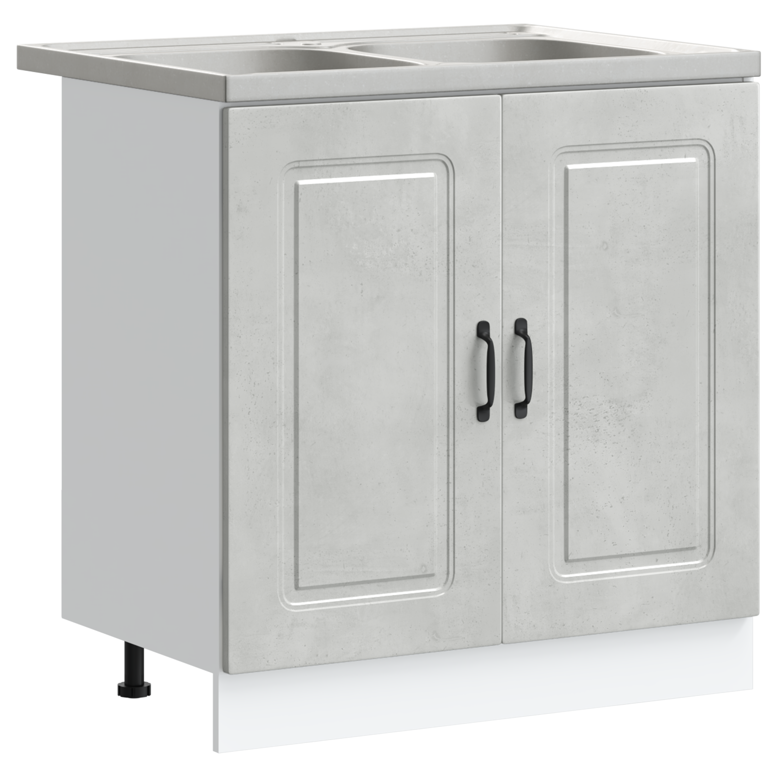 Kjøkkenskap Kalmar 2 pcs Grå 80 x 46 x 81.5 cm Konstruert tre