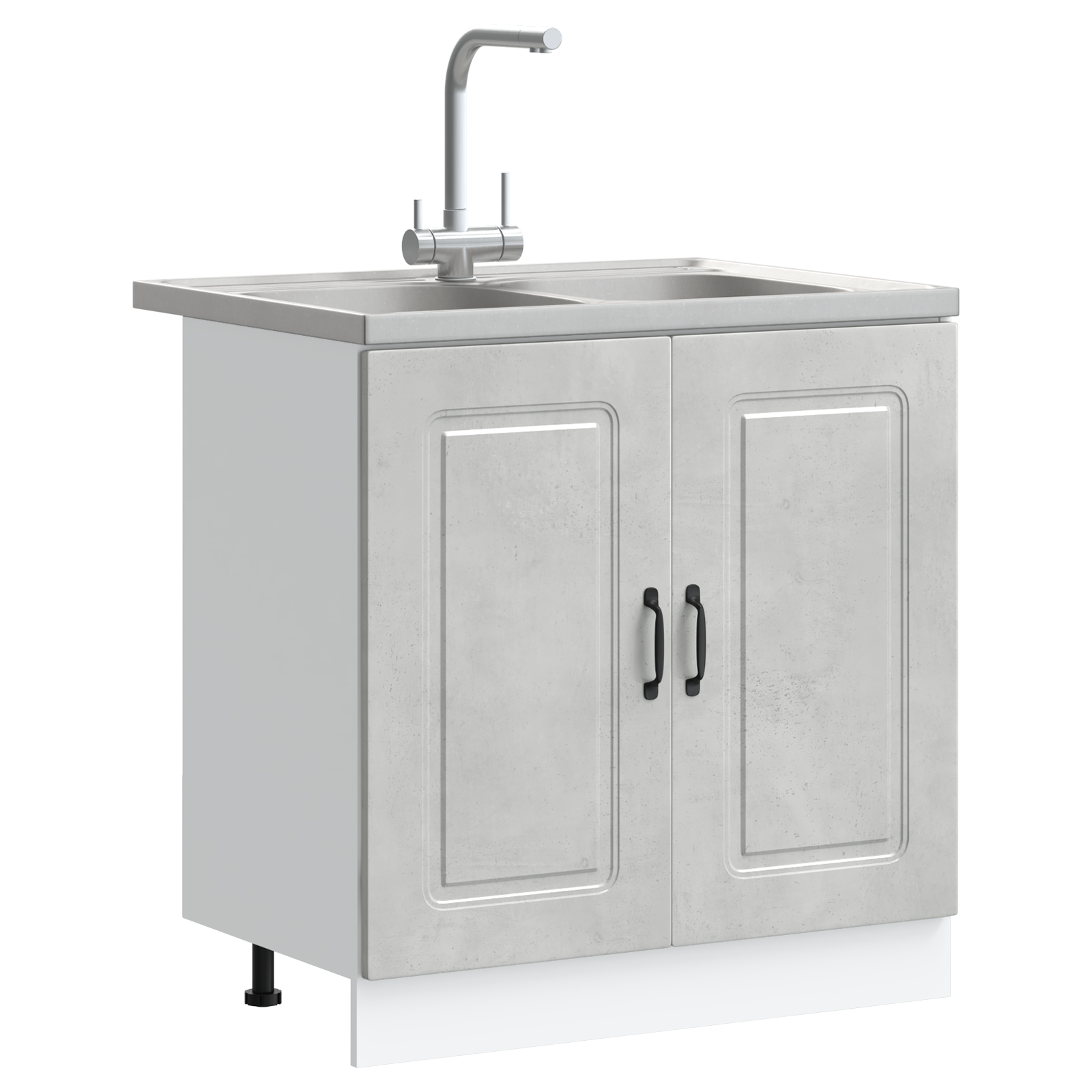 Kjøkkenskap Kalmar 2 pcs Grå 80 x 46 x 81.5 cm Konstruert tre