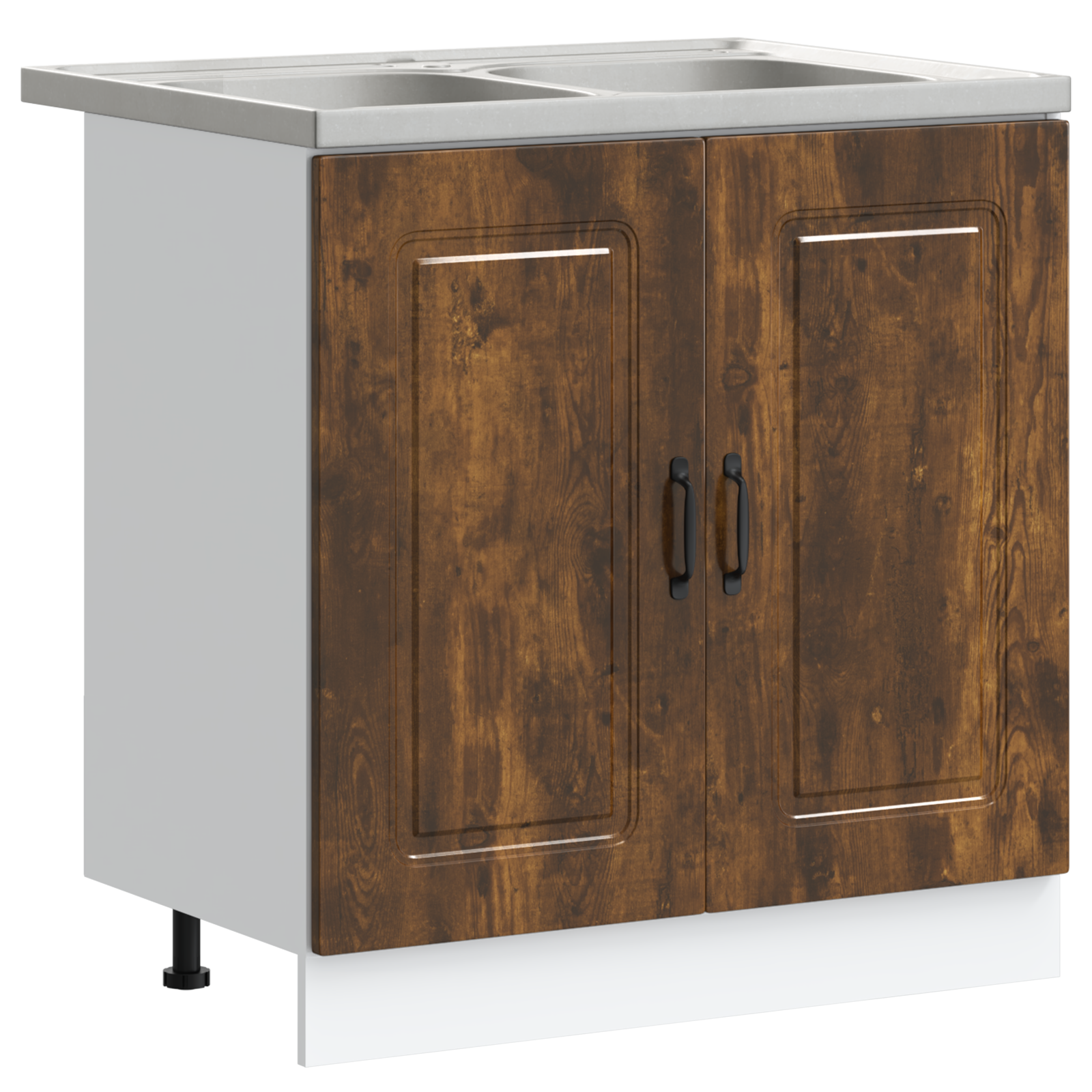 Kjøkkenskap Kalmar 2 pcs Brun 80 x 46 x 81.5 cm Konstruert tre