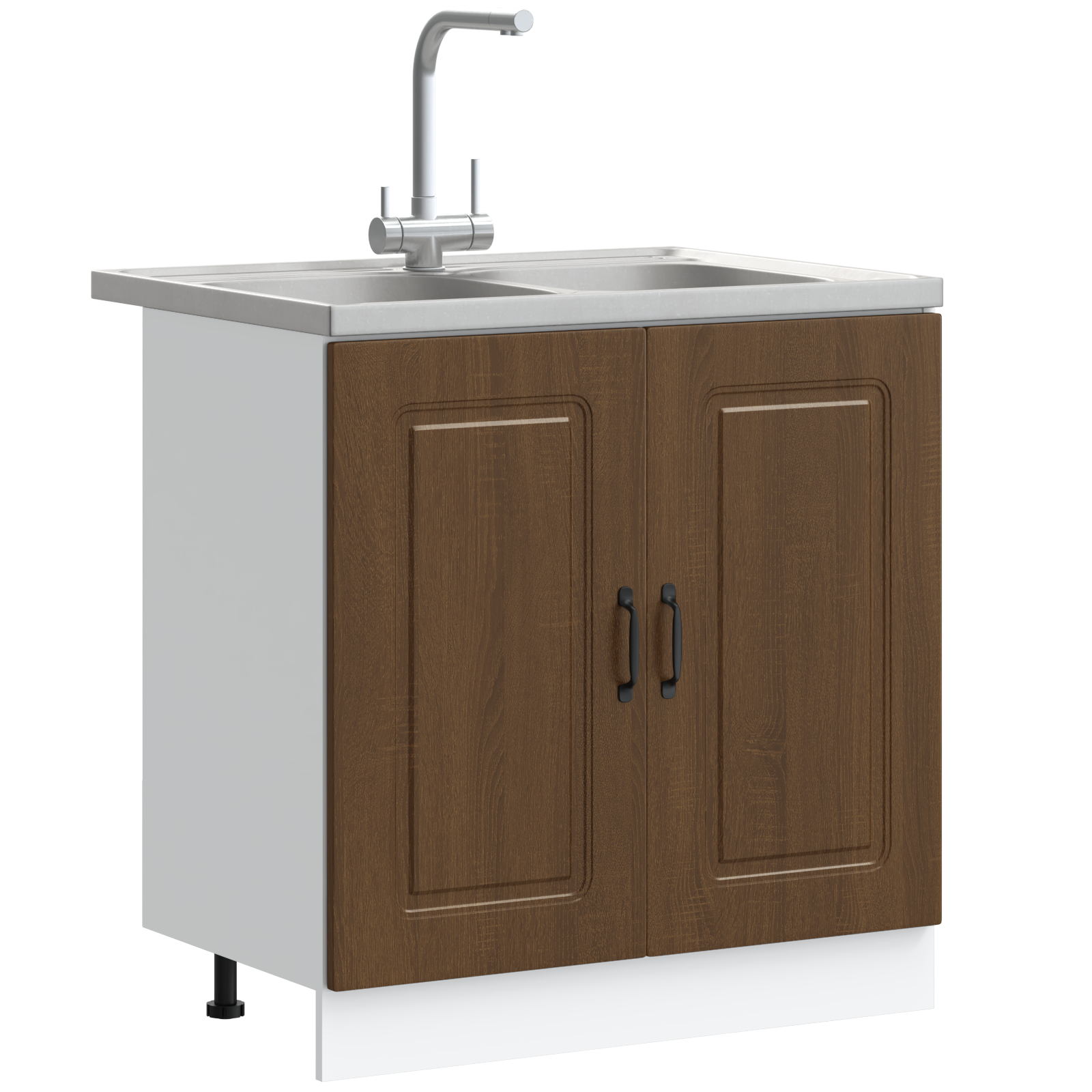 Kjøkkenskap Kalmar 2 pcs Brun 80 x 46 x 81.5 cm Konstruert tre