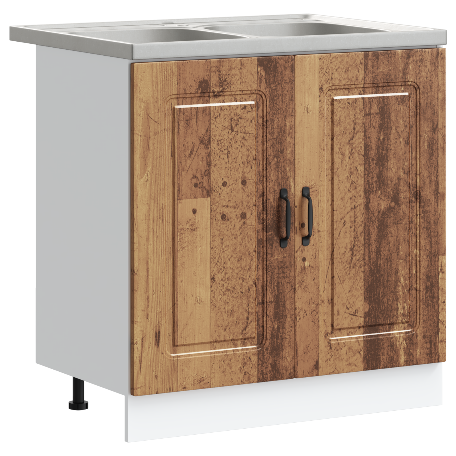 Kjøkkenskap Kalmar 2 pcs Brun 80 x 46 x 81.5 cm Konstruert tre