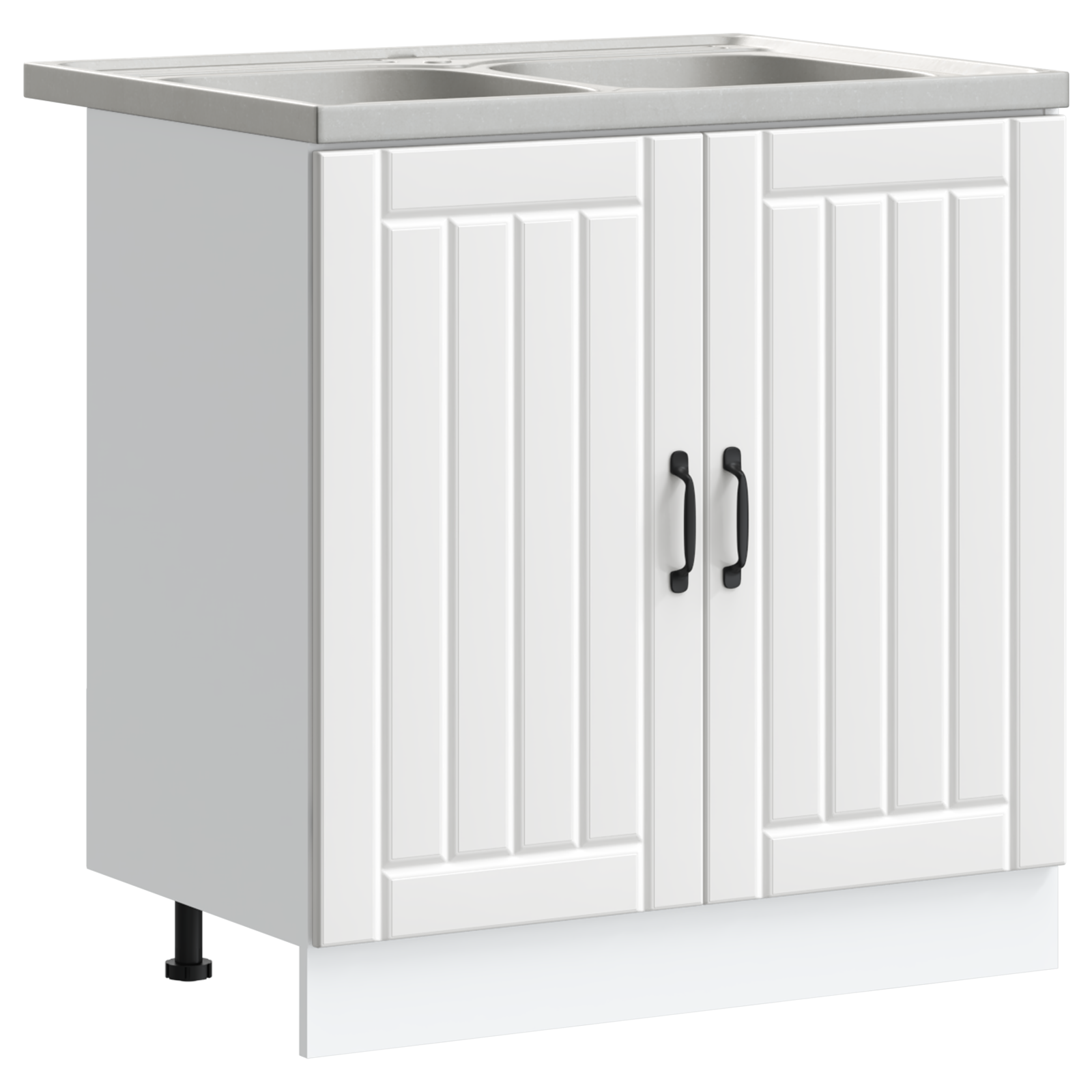 Kjøkkenskap Lucca 2 pcs Hvit 80 x 46 x 81.5 cm Konstruert tre