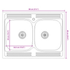Kjøkkenskap Lucca 2 pcs Hvit 80 x 46 x 81.5 cm Konstruert tre