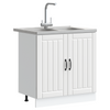 Kjøkkenskap Lucca 2 pcs Hvit 80 x 46 x 81.5 cm Konstruert tre