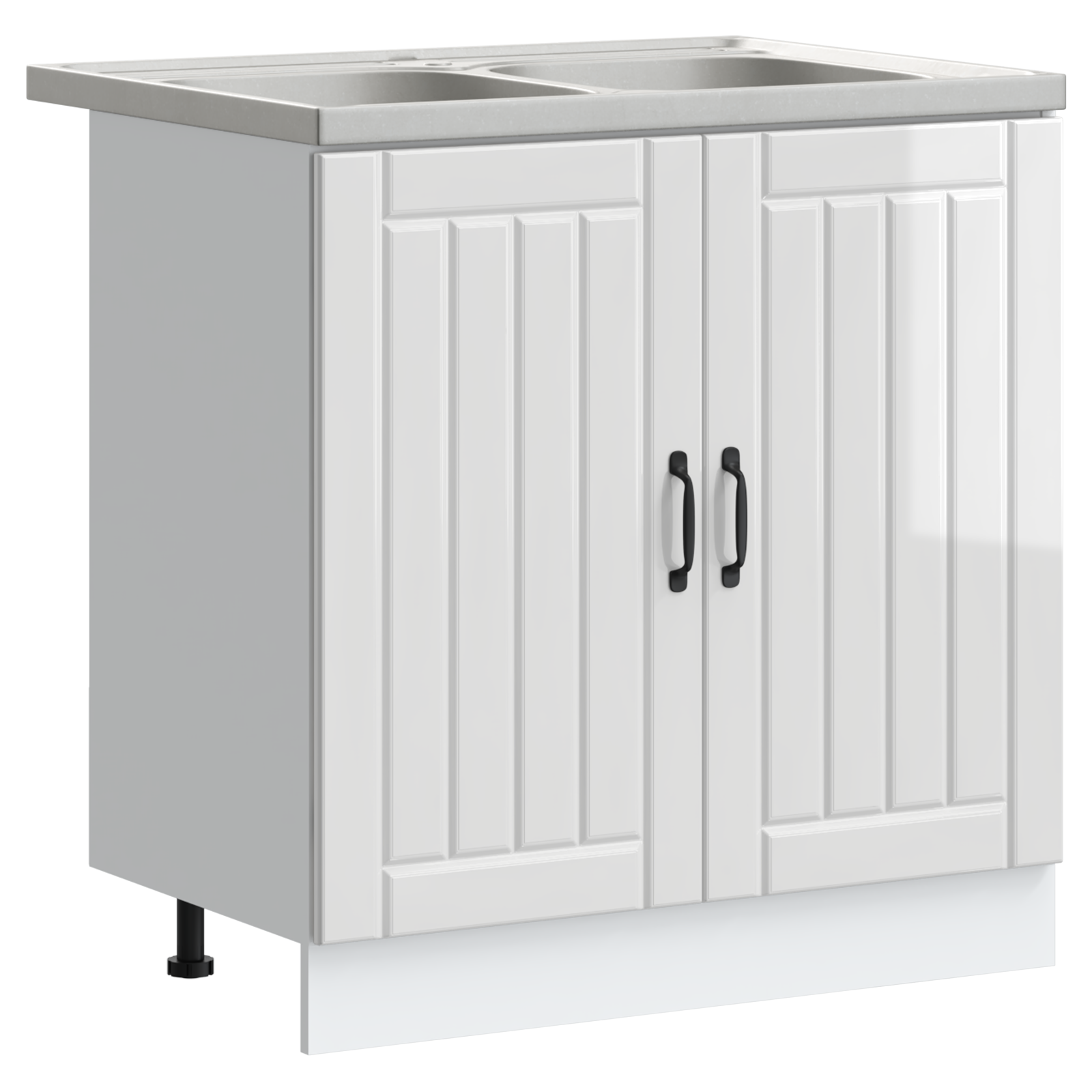 Kjøkkenskap Lucca 2 pcs Hvit 80 x 46 x 81.5 cm Konstruert tre