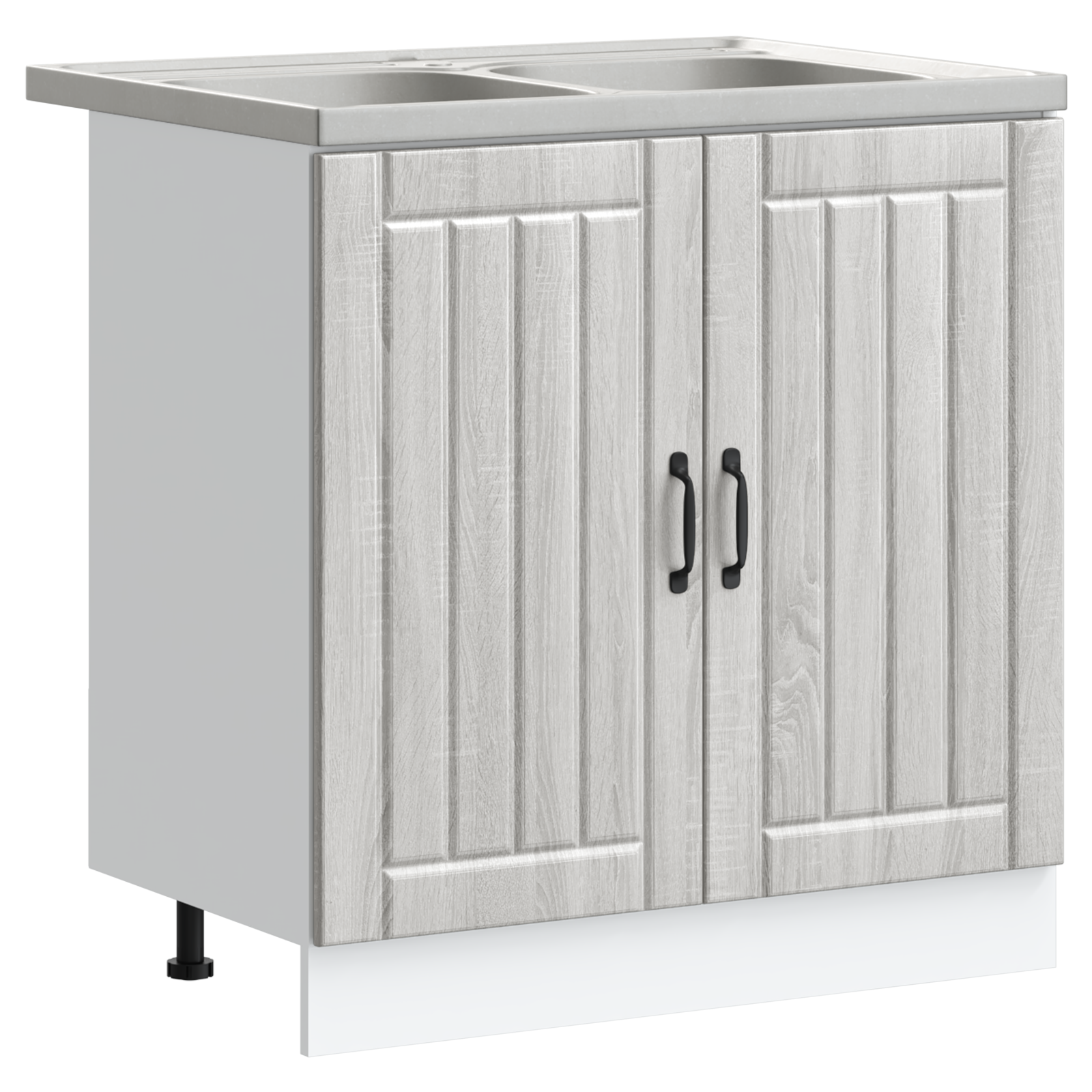 Kjøkkenskap med lagring Lucca 2 pcs Lysegrå 80 x 46 x 81.5 cm