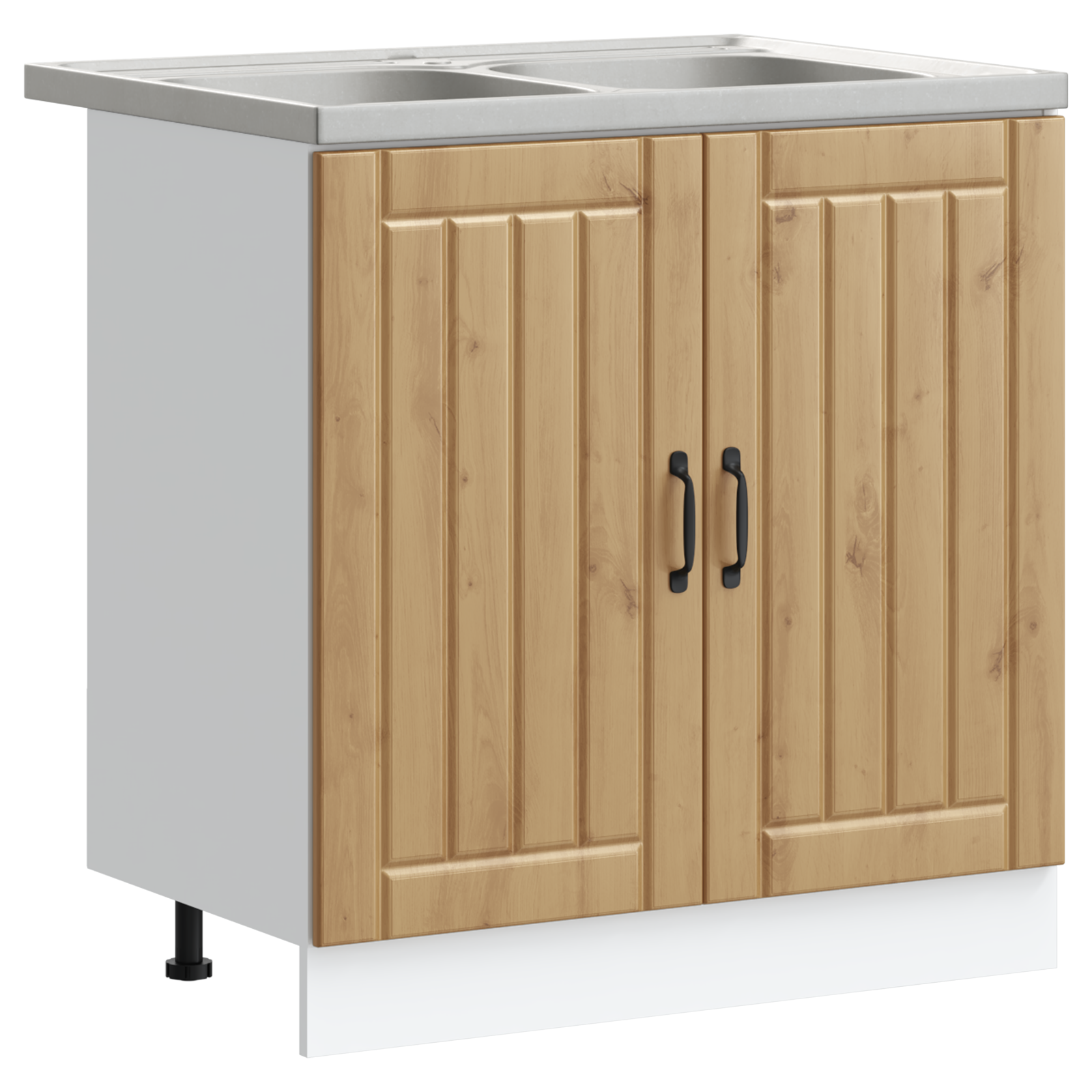 Kjøkkenskap Lucca 2 pcs Brun 80 x 46 x 81.5 cm Konstruert tre