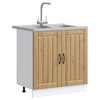 Kjøkkenskap Lucca 2 pcs Brun 80 x 46 x 81.5 cm Konstruert tre