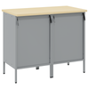 Arbeidsskap med skuff 2 pcs Svart og Grå 100 x 55 x 85 cm