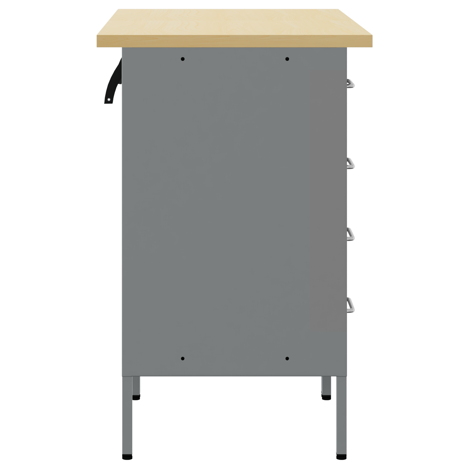Arbeidsskap med skuff 2 pcs Svart og Grå 100 x 55 x 85 cm